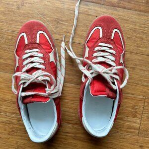 Alohas Rife Sheen Red Leather Sneakers